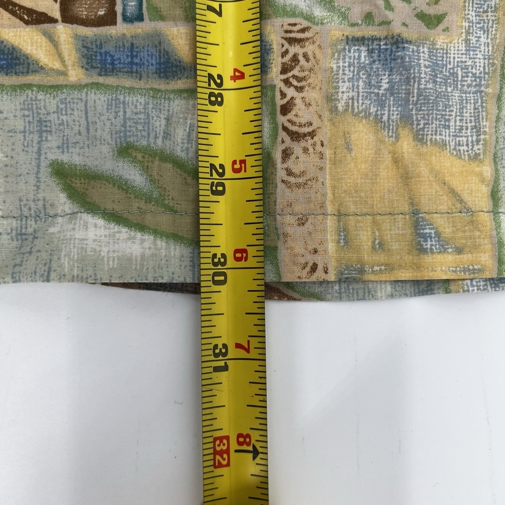 Vintage 90s Tori Richard Honolulu Hawaiian Shirt L Cotton Lawn Patchwork Floral - Picture 6 of 16